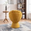 FURNIinspire Accent Chair Oversized Swivel Accent Chair 360 Swivel Barrel Chair Papasan Chair For Living Room Bedroom, Yellow, 36.61"*24.80"*17.32" - 2 of 4