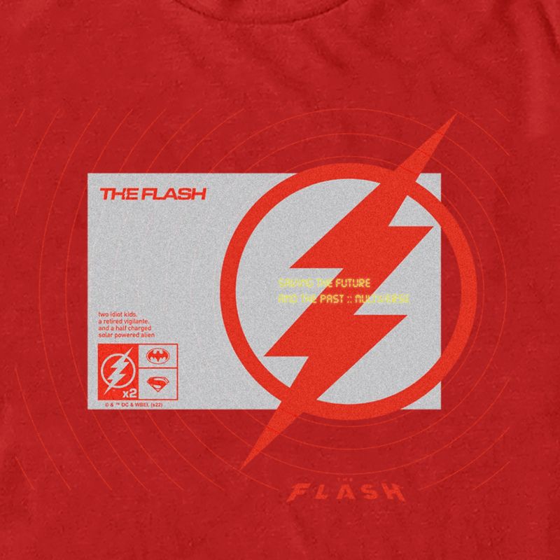 Men's The Flash Saving the Future and the Past Lighting Bolt T-Shirt, 2 of 6