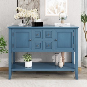 NicBex Vintage Console Table for Entryway,Entryway Table with 4 Drawers & 1 Bottom Shelf,Sofa Table for Living Room,Entrance,Kitchen - 1 of 4