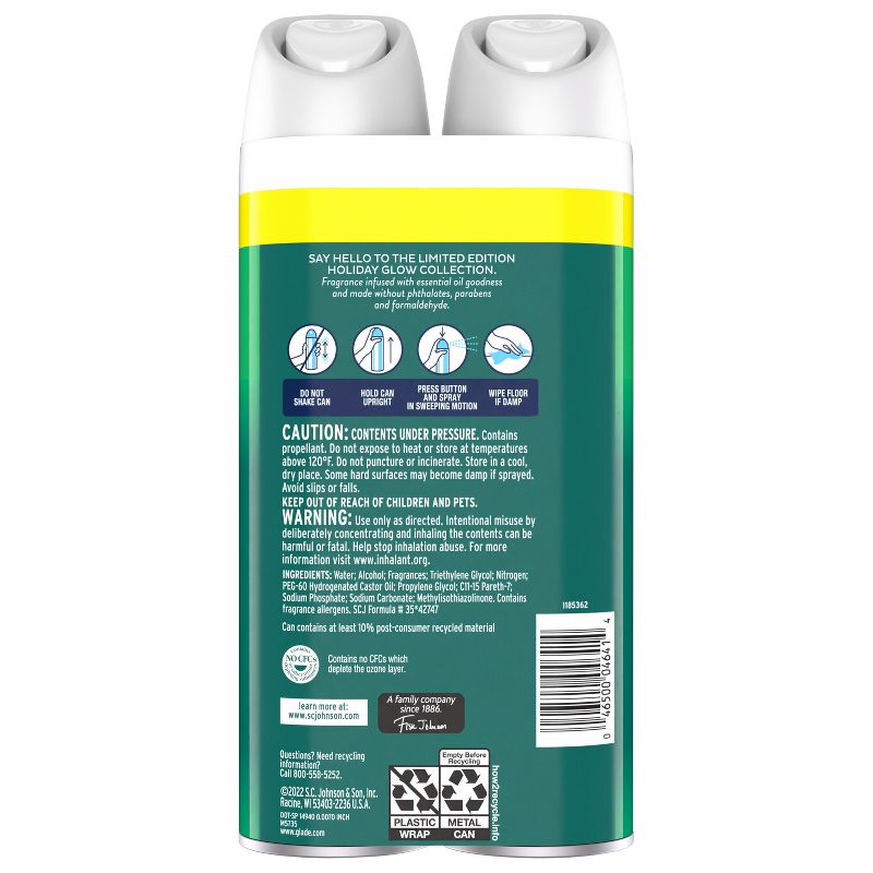 Glade Aerosol Room Spray Air Freshener - Twinkling Pine &#38; Cedar - 16.6oz/2pk, 4 of 17