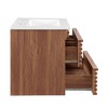 Modway Render 24" Wall-Mount Bathroom Vanity in Walnut White - 2 of 4