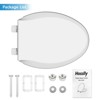 17"/19" Toilet Seat with Cover Soft Close, Safe PP Material Easy Clean Toilet Lid, Suitable to Round/Elongated Toilets - 4 of 4