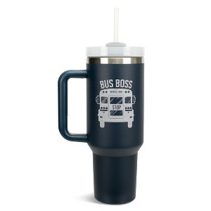 Elanze Designs Bus Boss Best School Driver 40 oz. Stainless Steel, Large Water Bottle Coffee Mug, Spill & Leak Resistant, Thermal Travel Tumbler with - 1 of 1
