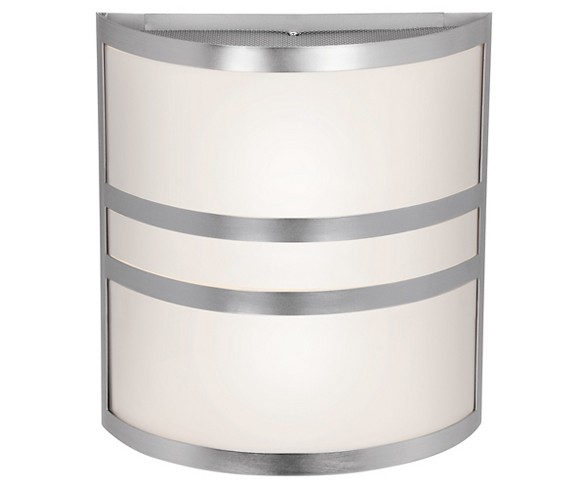 Artemis 2-Light Wall Sconce with Opal Glass Shade - Brushed Steel