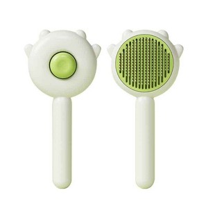 BABYYER Self-Cleaning Hair Brush with Release Button , Soft Silicone Grooming Comb,Pet Hair Remover Tool,for Long and Short Haired Cats - 1 of 4