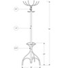 TiramisuBest Black Metal Free - Standing Coat Rack Hall Tree: 74" Tall with 11 Hooks, Ideal for Entryway & Bedroom, Contemporary Modern Design! - 3 of 4