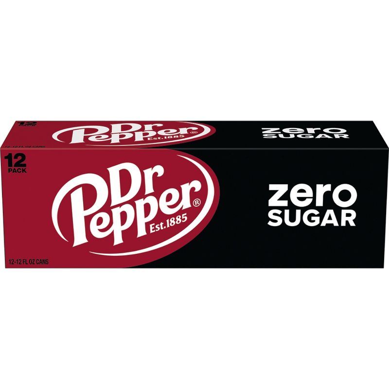 Dr Pepper Zero Sugar Soda - 12pk/12 fl oz Cans, 2 of 10