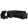 NicBex Modern 84.75" Pull Out Sofa Bed Velvet Convertible Sleeper Sofa with Storage Ottoman for Living Room - 4 of 4