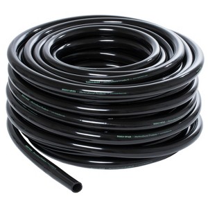 Active Aqua HGTB75 0.75 Inch Inside Diameter Vinyl Hydroponic Irrigation Tubing for Indoor Vegetation Growing and Gardening Systems, 100 Ft, Black - 1 of 2