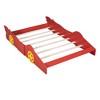 Race Car-Shaped Platform Bed with Wheels, Wooden Floor Bed for Kids Boys Girls Teens - 4 of 4