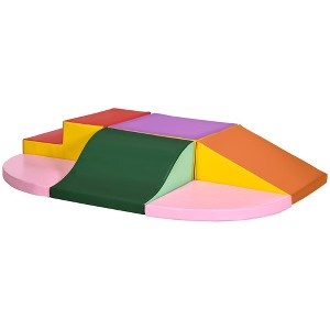 Ruvalino Baby and Toddler Learning Toys Six Piece Foam Climbing Blocks Set for Indoor Playroom Fun, Multicolored, 59.1"*39.4"*9.4" - 1 of 4