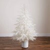 Nearly Natural 5' Artificial Real Touch White Norfolk Island Pine Christmas Tree with Natural Look - 4 of 4
