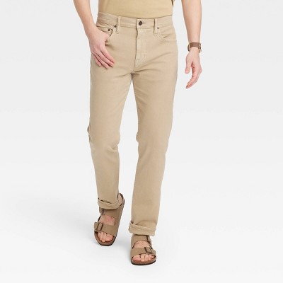 Mens skinny clearance leg khaki pants