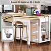 JUJABU 47 in. Kitchen Island with Extendable Dining Table, Internal Storage Rack - 4 of 4