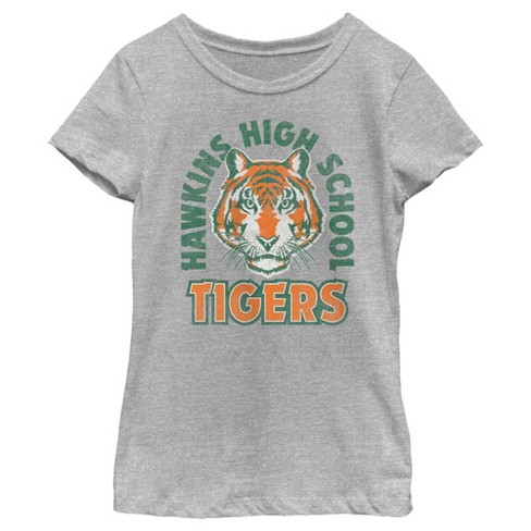 Girl s Stranger Things Retro Hawkins High School Tigers T shirt Target