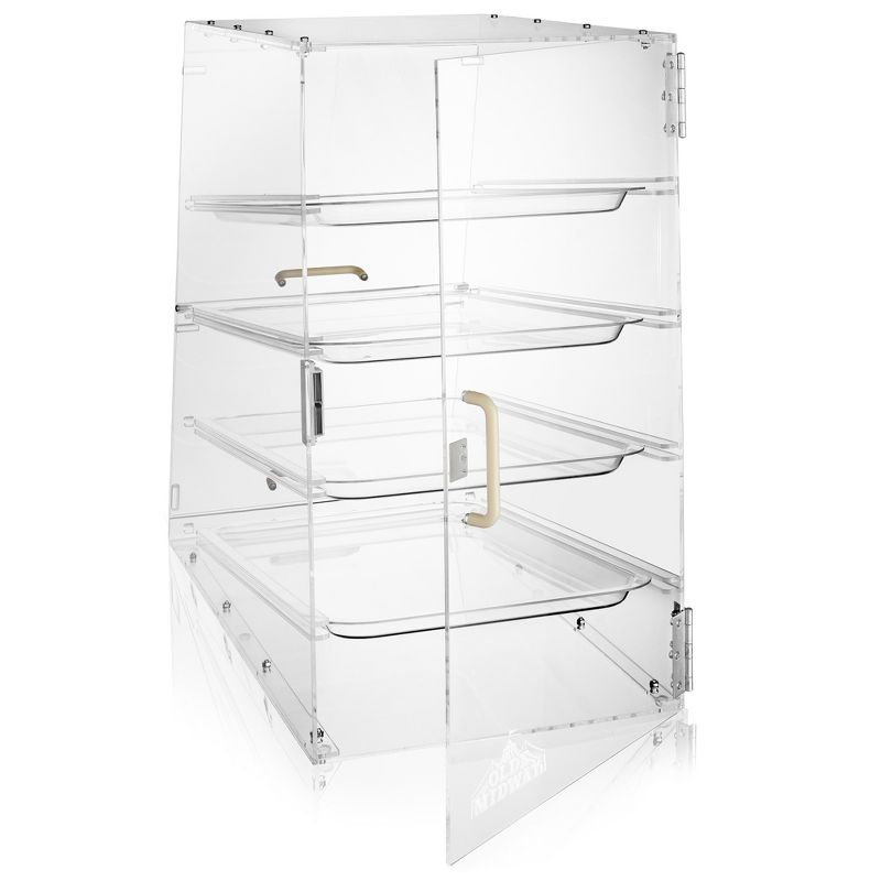 Olde Midway 4-Tier Acrylic Bakery Display Case with Trays, 1 of 8