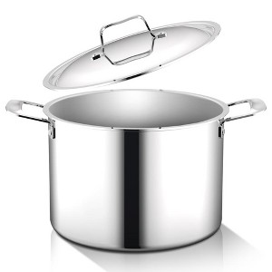 NutriChef 8-quart Stockpot Stainless-Steel Stain-Resistant Pot Kitchen Cookware W/ Satin Interior - 1 of 4