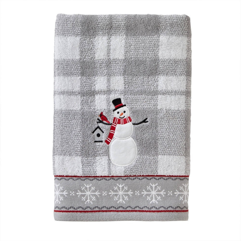 Photos - Towel Whistler Snowman Bath  - SKL Home: Cotton Jacquard, Midweight, Machin