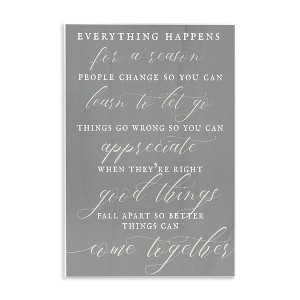 Stupell Industries Good Things Fall Apart Motivational Phrase Soft Calligraphy, 10" x 15" - 1 of 4