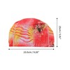Unique Bargains Polyester Flower Pattern Swim Cap 5.91"x9.25" Pink Yellow 1 Pc - 4 of 4