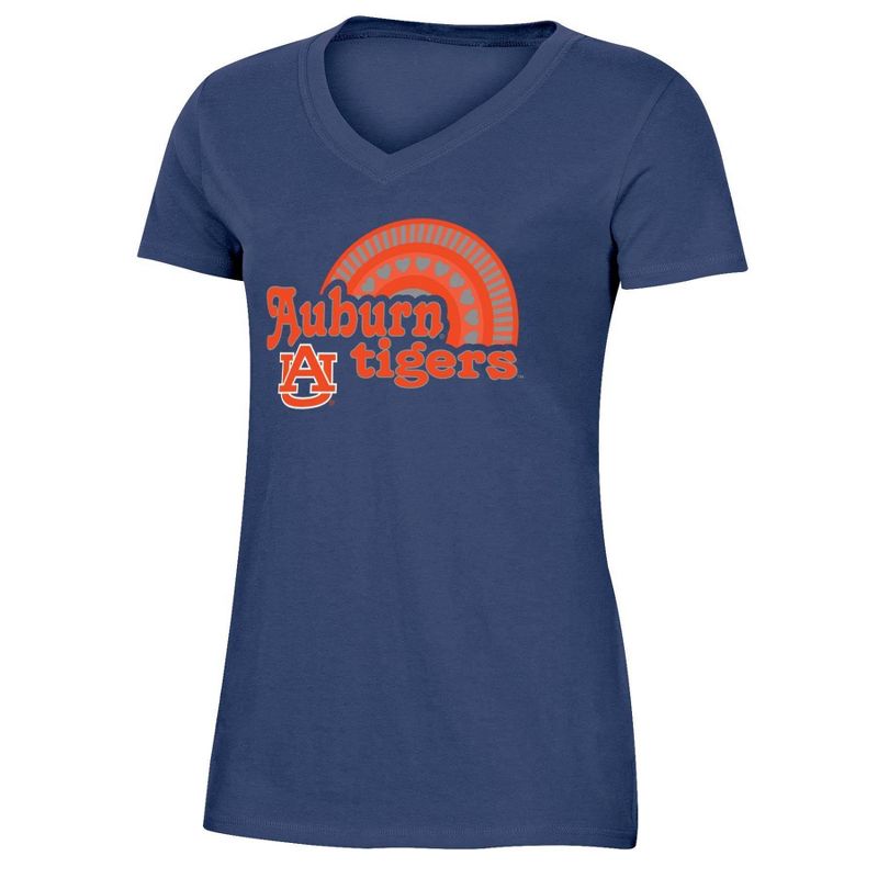 NCAA Auburn Tigers Girls&#39; V-Neck T-Shirt, 1 of 4