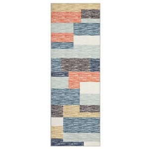 Indoor Modern Geometric Patchworked Area Rugs for Bedroom Living Room, Washable Non Slip Contemporary Carpet for Home Office - 1 of 4
