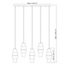 Cayden 5-Light Island Chandelier - Modern Steel Design with Etched Opal Glass Shades - 4 of 4