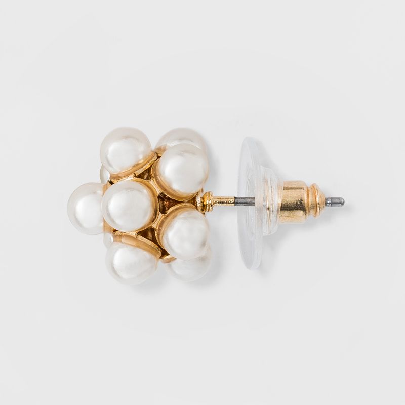Simulated Pearl Stud Earrings - A New Day&#8482; Gold, 2 of 9