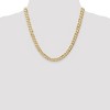 Black Bow Jewelry Men's 6.75mm 14k Yellow Gold Open Concave Curb Chain Necklace - 2 of 4