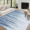 Washable Modern Rug, Low Pile, Non-Slip, Stain Resistant Striped Bohemian Carpet for Living Room Bedroom Dining Office - 2 of 4