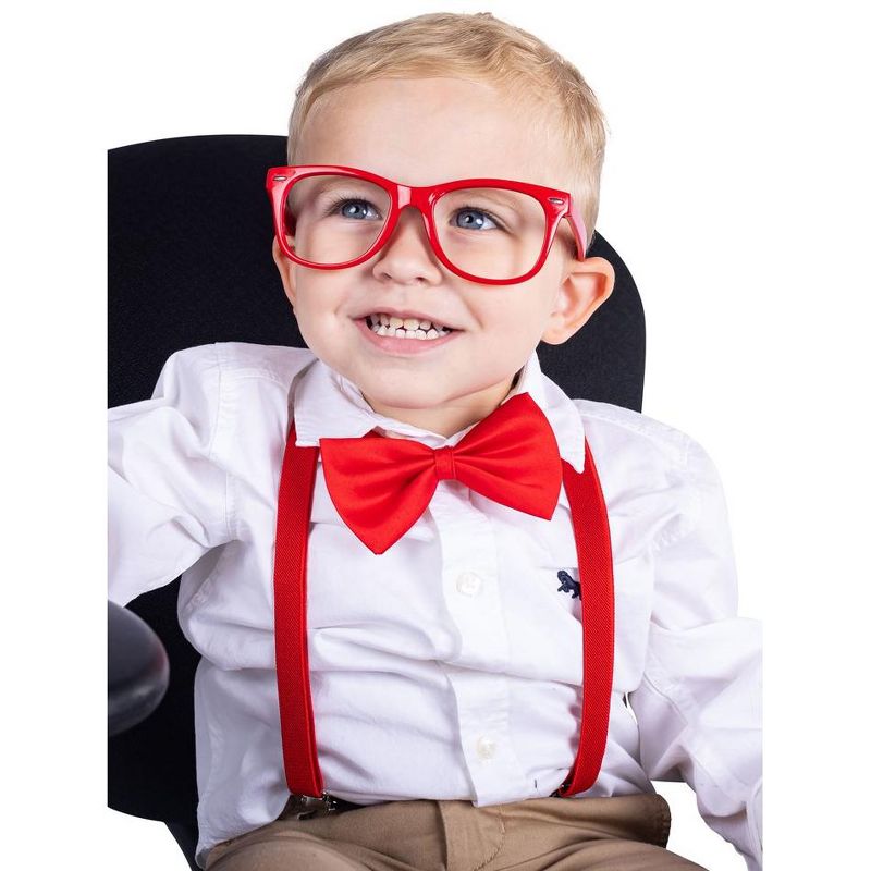 Dress Up America Neon Suspenders for Toddlers - Bowtie, Glasses and Suspenders Set, 2 of 3