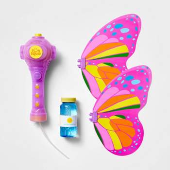 Butterfly Wand Bubble Blower Purple - Sun Squad™