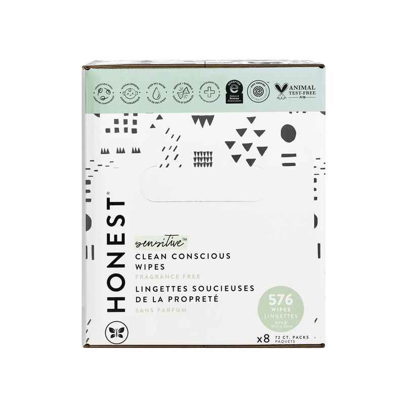 The Honest Company Plant-Based Baby Wipes made with over 99% Water - Pattern Play (Select Count), 5 of 12