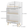 Sevobal Decorative Bookshelf Kids Bookshelf, 3-Tier Bookcase, Book Organizer, Toy Storage Cabinet Organizer, White, 19.68"*9.44"*37.4" - 3 of 4