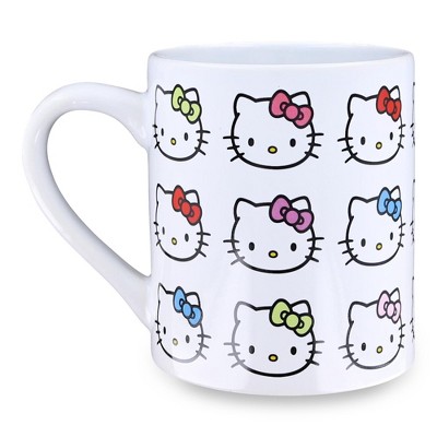 Silver Buffalo Hello Kitty Faces and Bows 14oz Ceramic Mug
