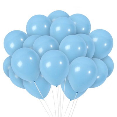 Treasures Gifted Pastel Blue Balloons - 10 Inch Latex Balloons - 100 Pack