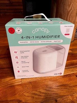 Canopy 4-in-1 Dishwasher Safe And Mold Inhibiting Humidifier - White ...
