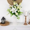 Northlight Real Touch™ White Artificial Rose Floral Sprays, Set of 6 -35" - 2 of 4