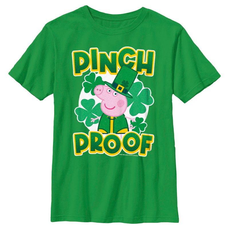 Boy's Peppa Pig St. Patrick's Day Just Here for the Shenanigans T-Shirt, 1 of 5