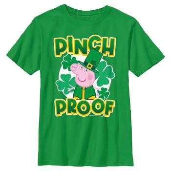 Boy's Peppa Pig St. Patrick's Day Just Here for the Shenanigans T-Shirt