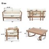 2-Piece Modern Deep Seating Acacia Wood Patio Conversation Set with Cushions, Outdoor Seating Sets for Small Deck or Porch – The Pop Home - 4 of 4
