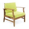 Sapphtopaz Patio Dining Chairs Set of 2 Stylish Wood Outdoor Chair with Slat Panel Design for Garden, Lawn, Balcony, Patio - 4 of 4