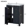 ChicFurnit 24/30/36 Inch Bathroom Vanity with Sink Retro Bathroom Storage Cabinet with Soft Close Door Ceramic Sink for Bathroom, 18.3"*24"*33.8" - 3 of 4