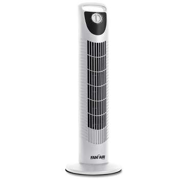 FanFair 30" Tower Fan with 110° Oscillation - White