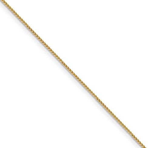 Black Bow Jewelry 0.8mm, 14k Yellow Gold, Solid Spiga Chain Necklace - image 1 of 4