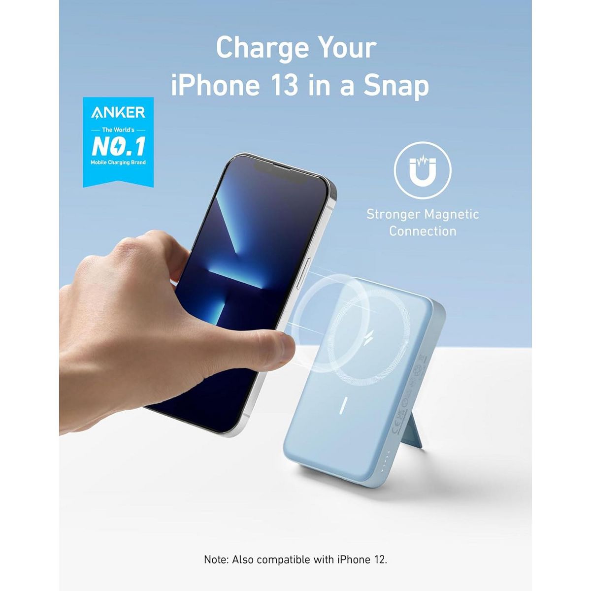 Anker 633 Magnetic Battery, 10,000mAh Foldable Wireless Portable Charger - thumbnail 2