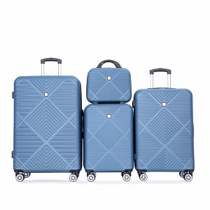 Whisen 4-Piece Set(14/20/24/28 in.) Luggage Sets ABS Lightweight Suitcase with Spinner Wheels - 1 of 4