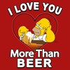 Men's The Simpsons I Homer You More Than Beer T-Shirt - 2 of 4