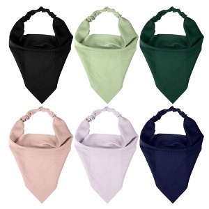 Unique Bargains Girl's Non Slip Triangle Hair Scarf Multicolour 12.6"x7.87" 6Pcs - 1 of 4