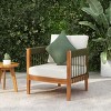 KTMBDW Patio Club Chair with Handwoven Rope Accents & Curved Backrest - Boho Patio Lounge Chair with Cushions for Porch, Garden - 2 of 4